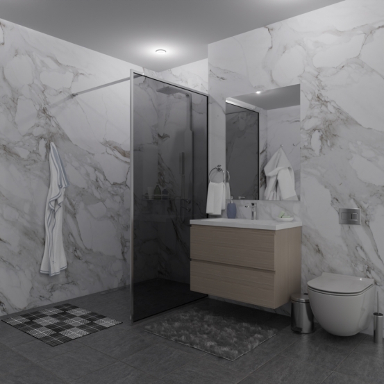 SHOWER GLASS GK-24-8мм хром блестящий стекло графитовое толщина 8_0