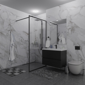 SHOWER GLASS GK-24-8мм черный матовый стекло бесцветное толщина 8_0