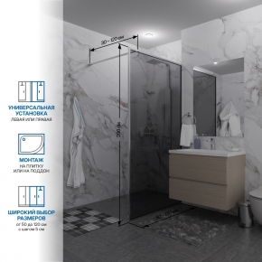 Инфографика 2 SHOWER GLASS GK-24-8мм хром блестящий стекло графитовое толщина 8_0
