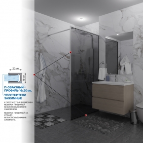 Инфографика 3 SHOWER GLASS GK-24-8мм хром блестящий стекло графитовое толщина 8_0