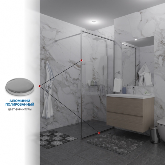 Инфографика 4 SHOWER GLASS GK-24-8мм хром блестящий стекло бесцветное толщина 8_0