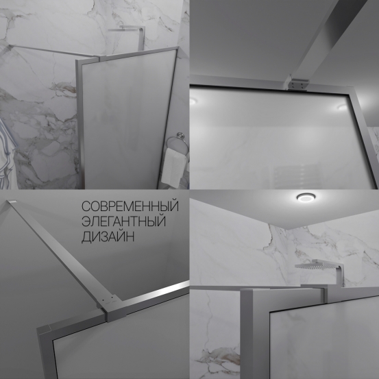 Инфографика 5 SHOWER GLASS GK-24-8мм хром блестящий стекло матовое толщина 8_0