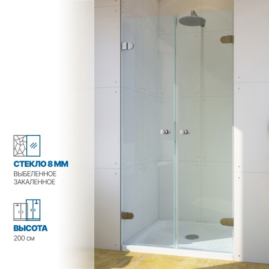 Инфографика 1 LUX DOOR GK-002 хром блестящий стекло выбеленное толщина 0_8