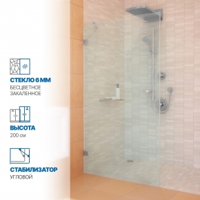 Инфографика 1 LUX DOOR GK-001N хром матовый стекло бесцветное толщина 6_0