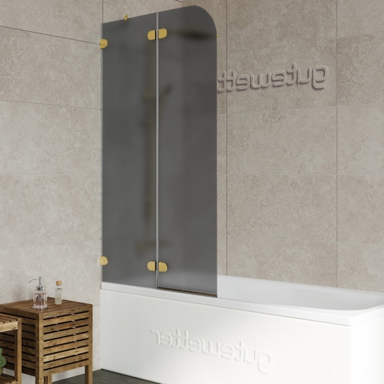 LUX PEARL GV-002AiN золотой металлик стекло графитовое матовое левое открывание двери