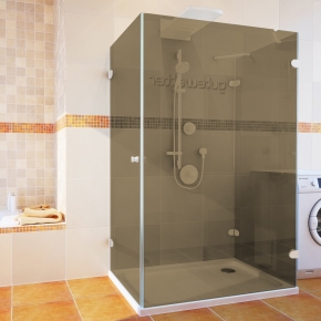LUX RECTAN GK-003C белый матовый стекло бронзовое левое открывание двери