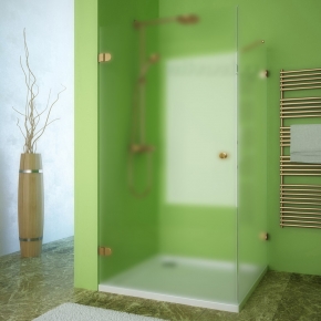 LUX SQUARE GK-001 золотой металлик стекло матовое левое открывание двери