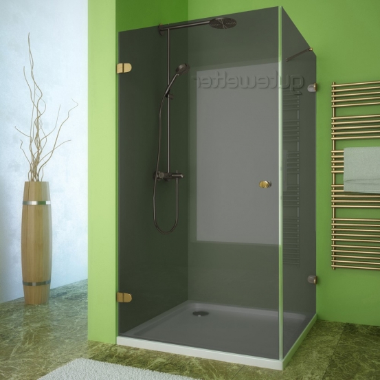 LUX SQUARE GK-001 золотой металлик стекло графитовое левое открывание двери
