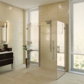 LUX SQUARE GK-104C-CH02 бронзовый стекло матовое правое открывание двери