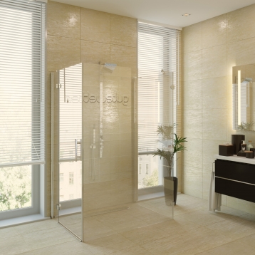 LUX SQUARE GK-104C-CH02 хром блестящий стекло бесцветное левое открывание двери