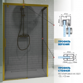 Инфографика 4 SLIDE RECTAN GK-863B золотой металлик стекло  графитовое