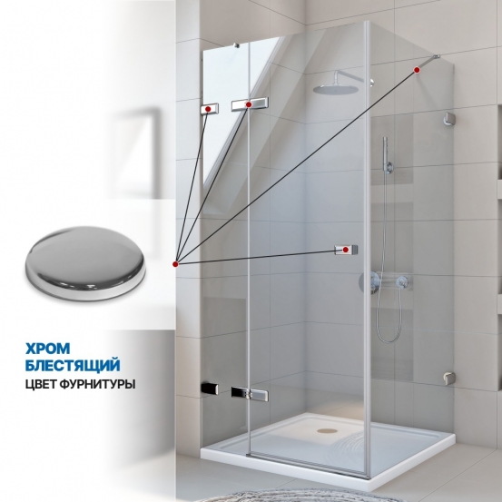 Инфографика 4 TREND SQUARE GK-863 хром блестящий стекло бесцветное толщина 6_6
