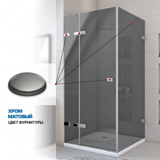 Инфографика 4 TREND SQUARE GK-863 хром матовый стекло графитовое толщина 6_6