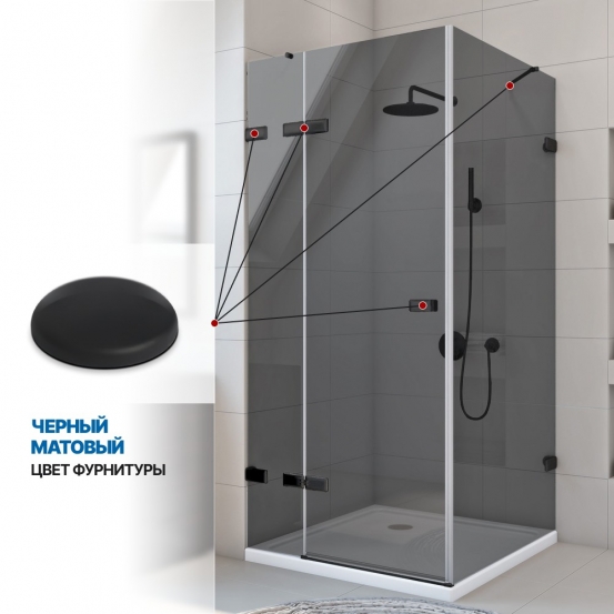 Инфографика 4 TREND SQUARE GK-863 черный матовый стекло графитовое толщина 8_8
