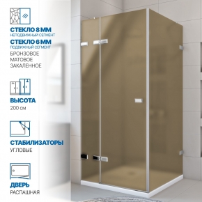 Инфографика 1 TREND SQUARE GK-863 хром матовый стекло бронзовое матовое толщина 8_6