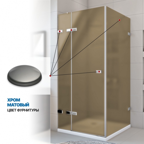 Инфографика 4 TREND SQUARE GK-863 хром матовый стекло бронзовое матовое толщина 8_6