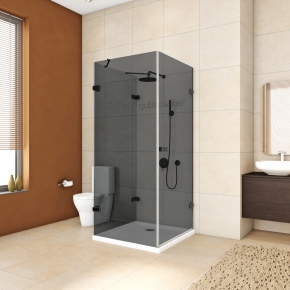 TREND SQUARE GK-863D черный матовый стекло графитовое