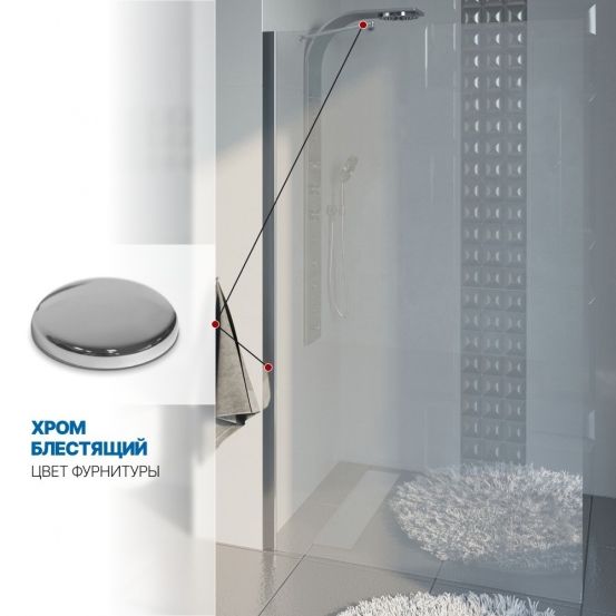 Инфографика 4 LUX DOOR GK-601N хром блестящий стекло бесцветное