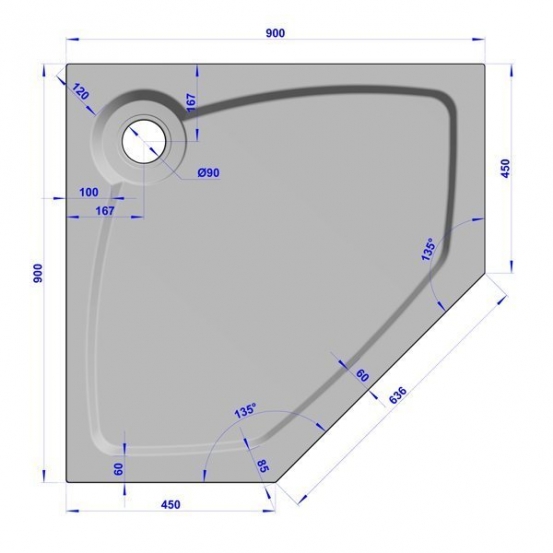 GW Deluxe 90x90x2 P-Grey #6